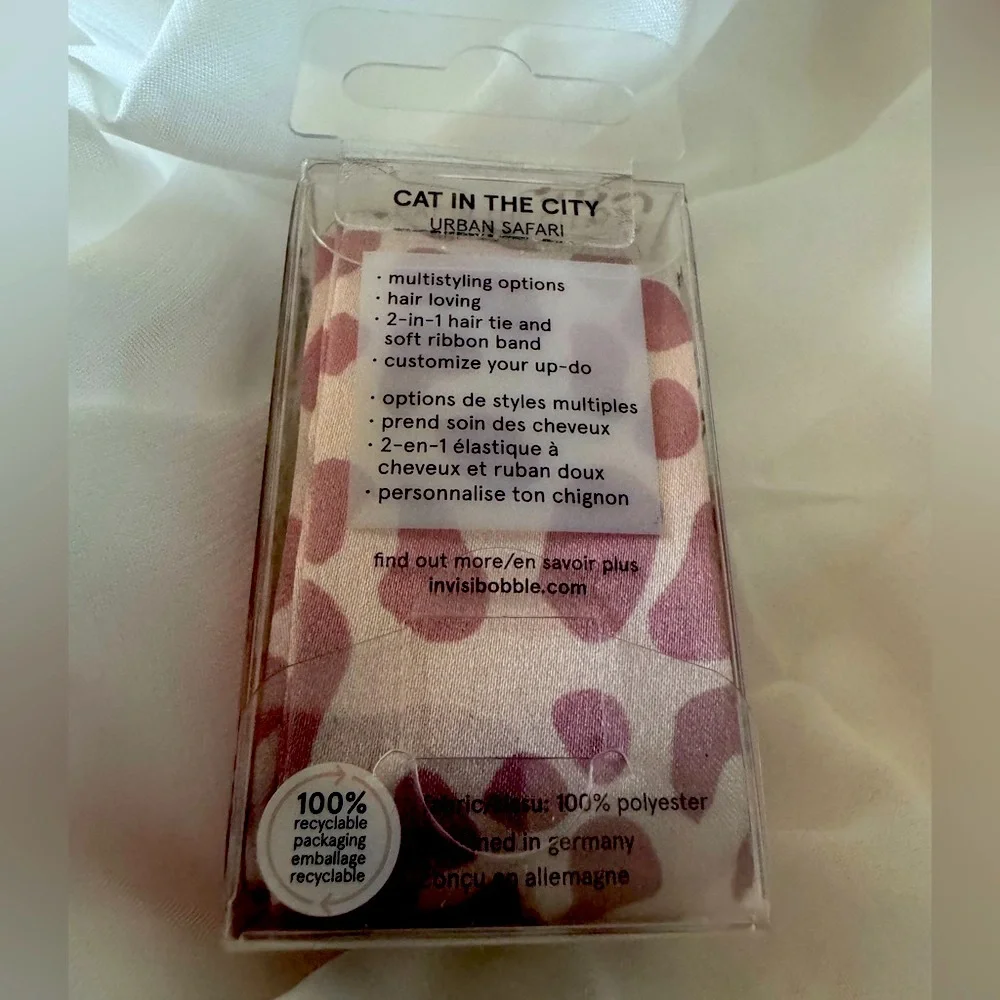 Invisibobble Wrapstar Hair Tie 2-IN-1 HAIRBAND CAT IN THE CITY - NIB/NWT